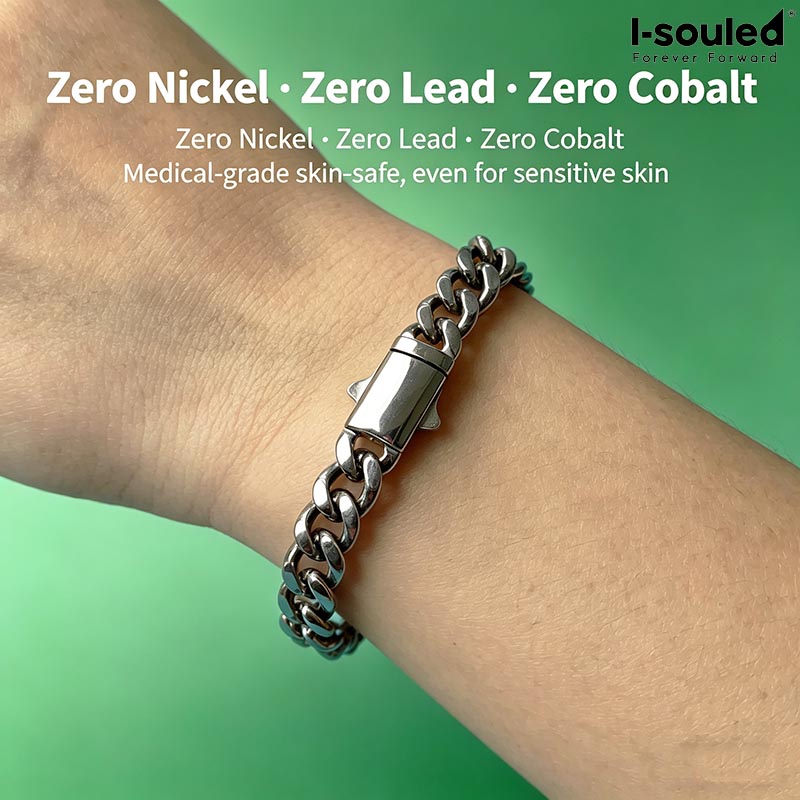 Ceramic Link Bracelet - Bransoletka męska z łańcuchem typu Cuban