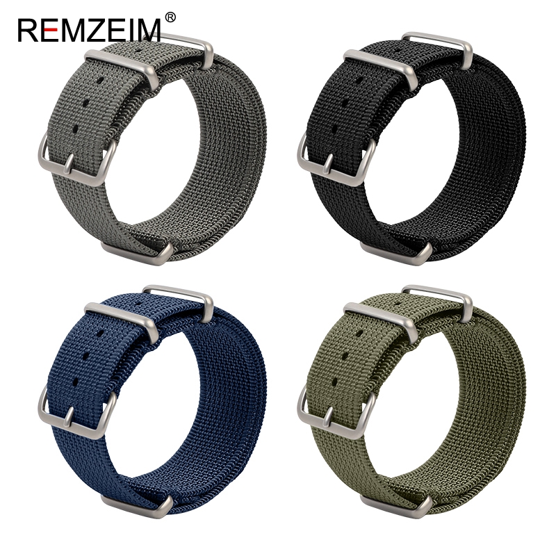 Nylon Nato Strap - Nowy prążkowany nylonowy pasek do zegarka
