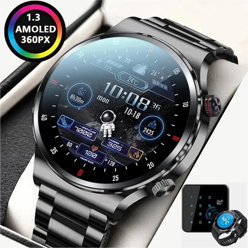 Smartwatch Custom - Smartwatch męski z GPS, EKG+PPG, Bluetooth,