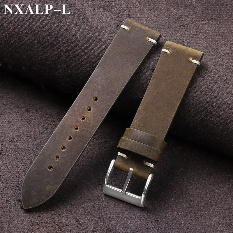 Nylon Nato Strap - Vintage olejowoskowy skórzany pasek do zegarka