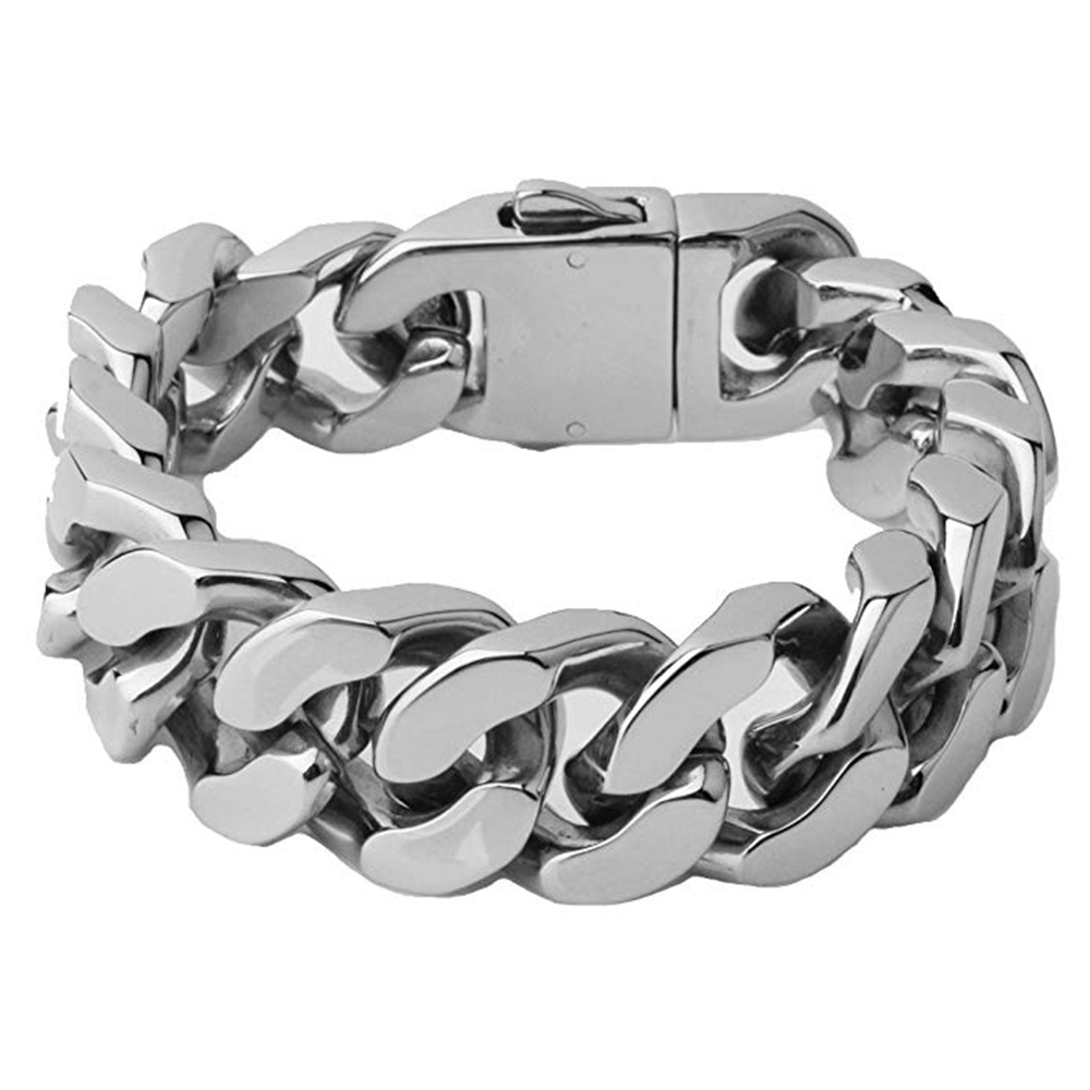 Ceramic Link Bracelet - 20MM Heavy Punk Retro Cuban Curb