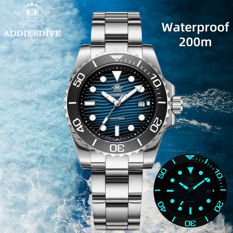 Accessories With Watch - ADDIESDIVE Męski Zegarek Kwarcowy 2115 z