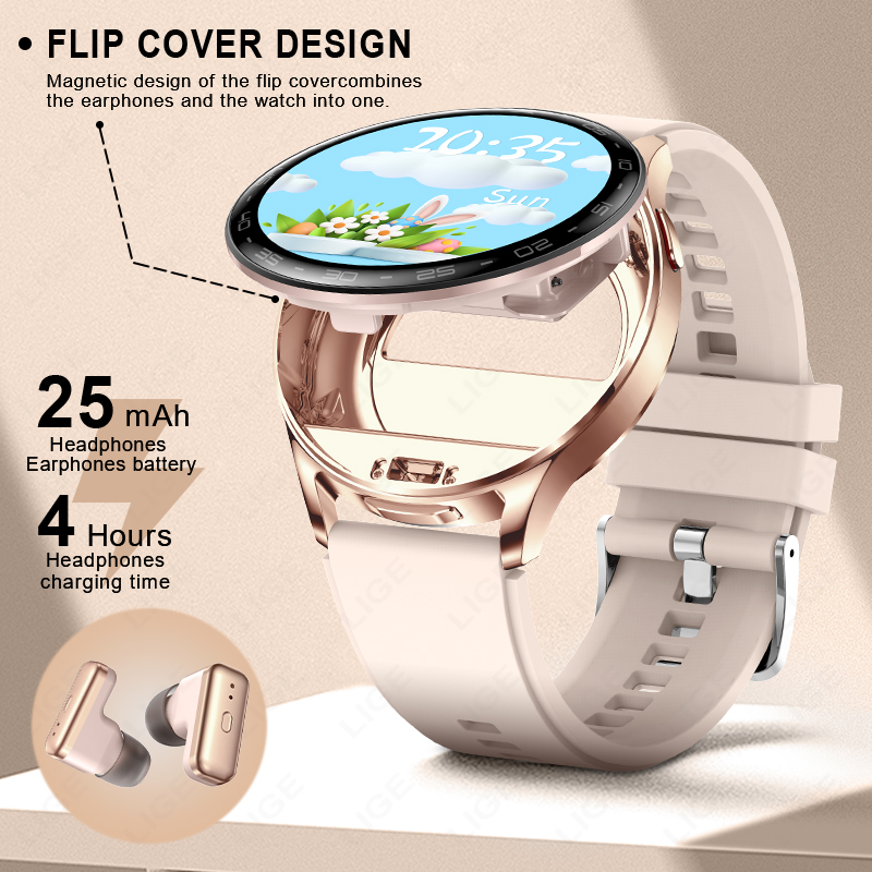 LIGE 2 w 1 zestaw słuchawkowy  – Smartwatch Headset recenzja i cena