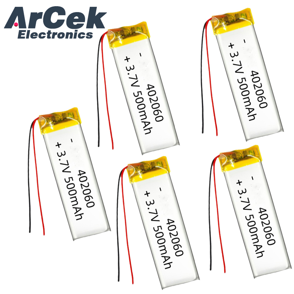 5 sztuk 3.7V 500mAh 402060 Lip – Smartwatch Headset recenzja i cena