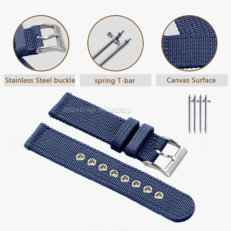Pasek nylonowy 18mm 20mm 22mm  – Nylon Nato Strap recenzja i cena