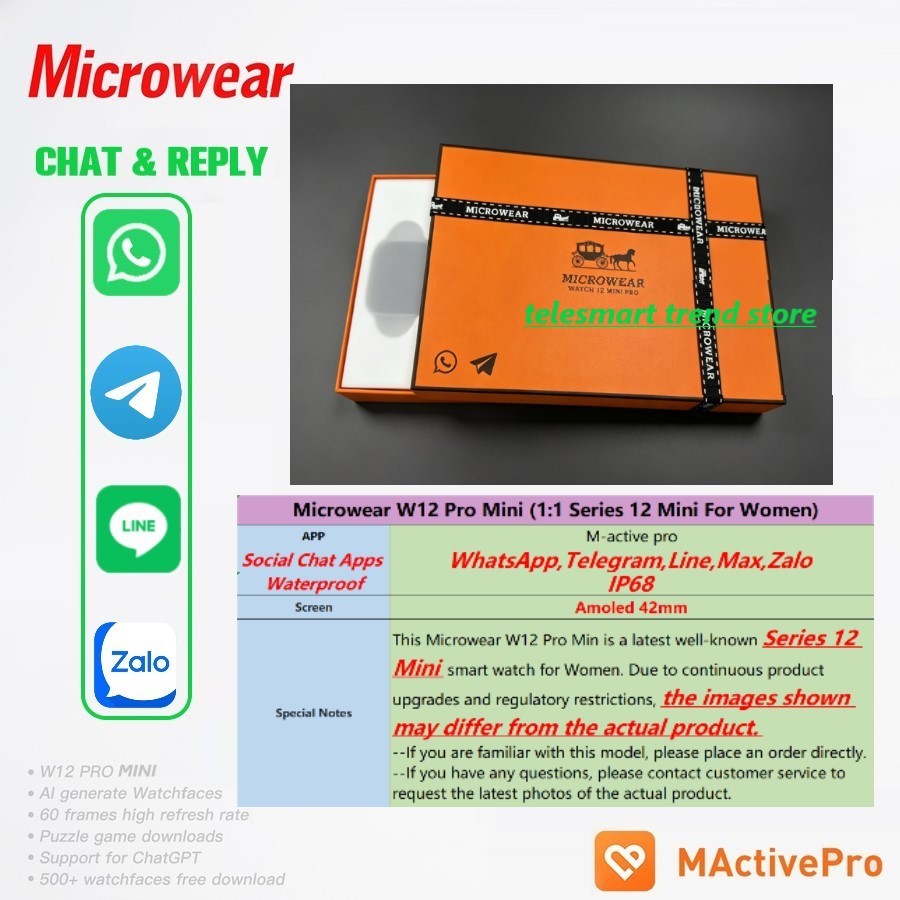 Microwear W12 Mini Pro Smartwa – Smartwatch M Active recenzja i cena